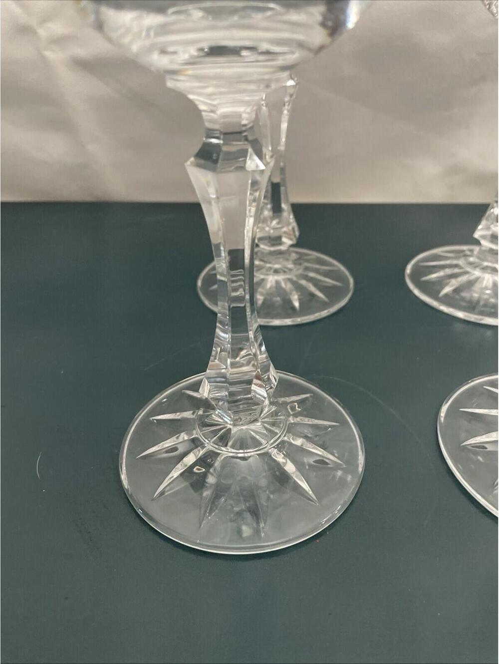 Set Of 6 Wine Goblet Glass Towle Austrian Crystal Fantasy Pattern 7 3/8" - Picture 6 of 9